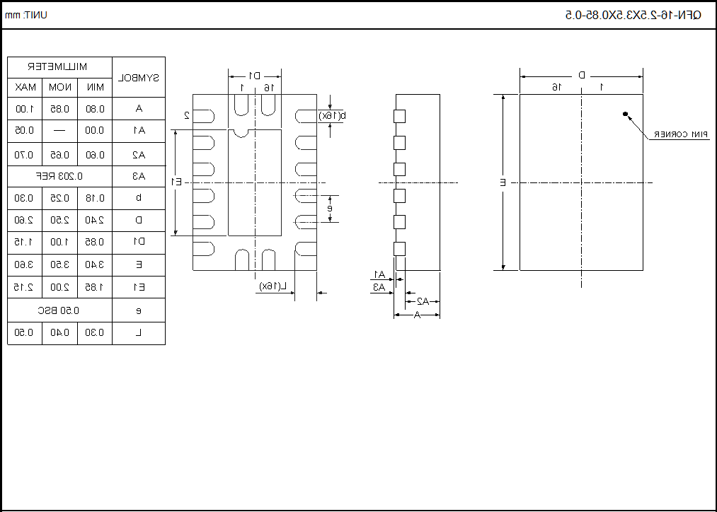 QFN-16-2.5X3.5X0.85-0.5