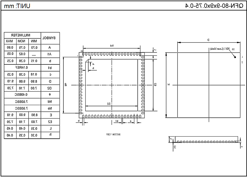 QFN-80-9×9×0.75-0.4